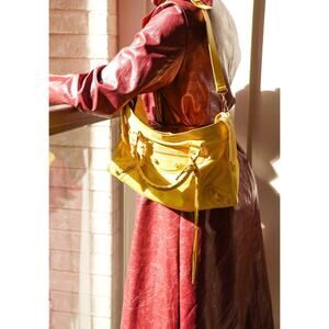 Balenciaga Yellow Giant 12 Rose Gold City Motorcycle Shoulder Bag